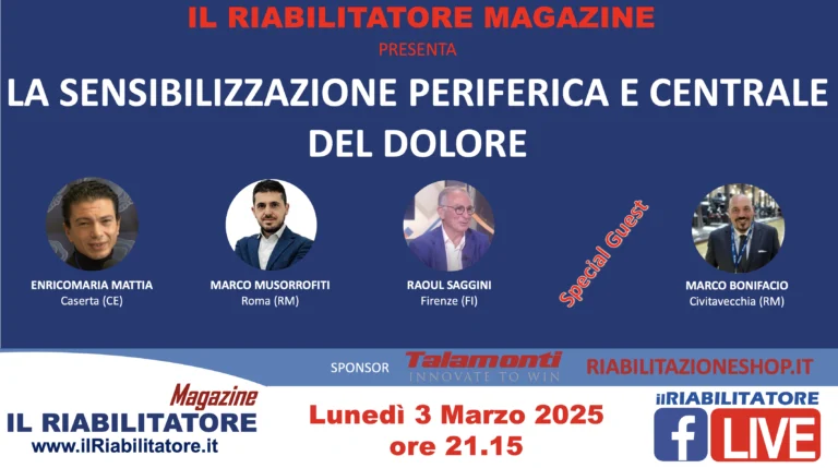 Webinar Sensibilizzazione Periferica e Centrale del Dolore